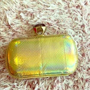 FLASH SALE: Gold Colored Ring Clasp Clutch